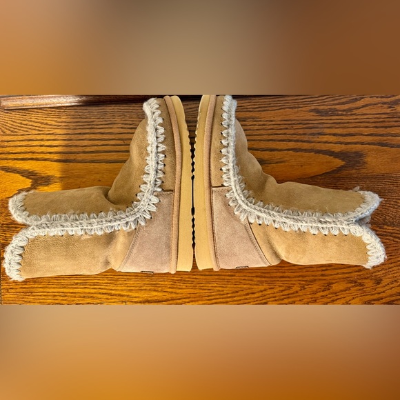 Cozy Boho Mou Eskimo 24 Stitch Detailed Sheepskin Boots Size IT38 - Picture 9 of 10